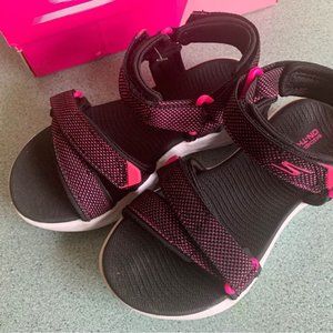 Girls Black & Pink Sandals